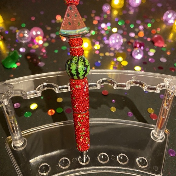 Watermelon Beaded Rhinestone Pen - Picture 6 of 6